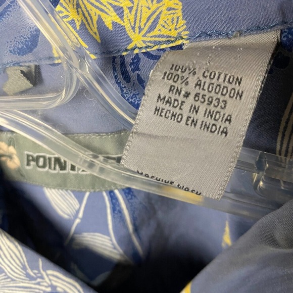 Point Zero Hawaiian Shirt Men's XL Short Sleeve Button Up 100% Cotton - Picture 7 of 10